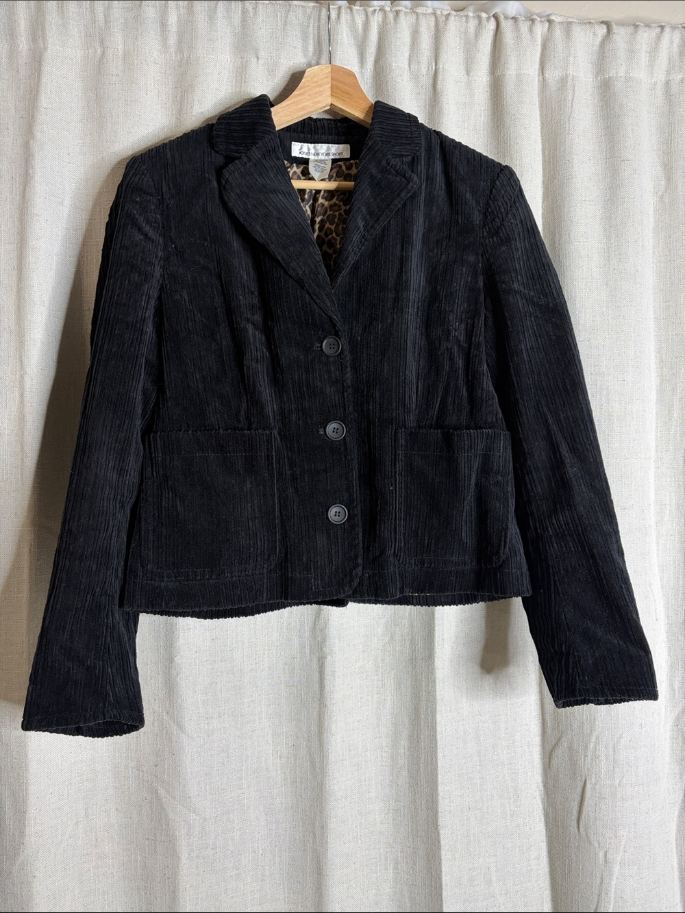 Jones New York Black Corduroy Blazer